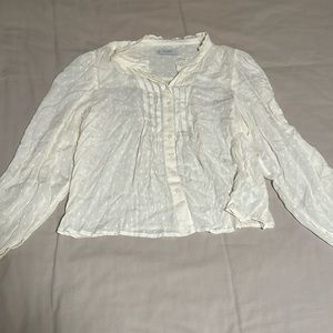 Lucky Brand Cream Business Blouse